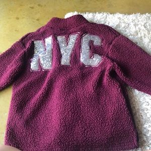 Pink VS Sparkly pull over zip up